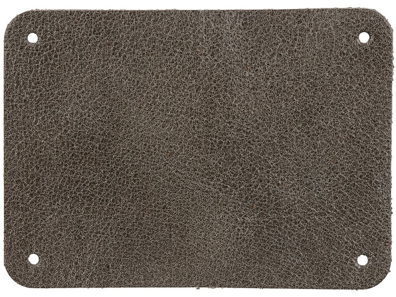 Лейбл кожаный Beta, XL, серый