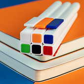 Ручка шариковая Swiper SQ, белая с красным