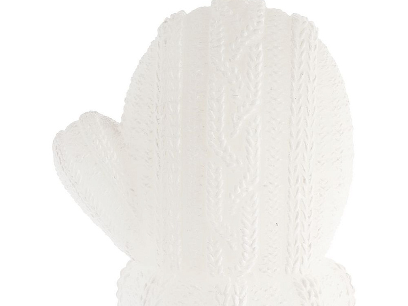 Свеча Kniteam, варежка, белая