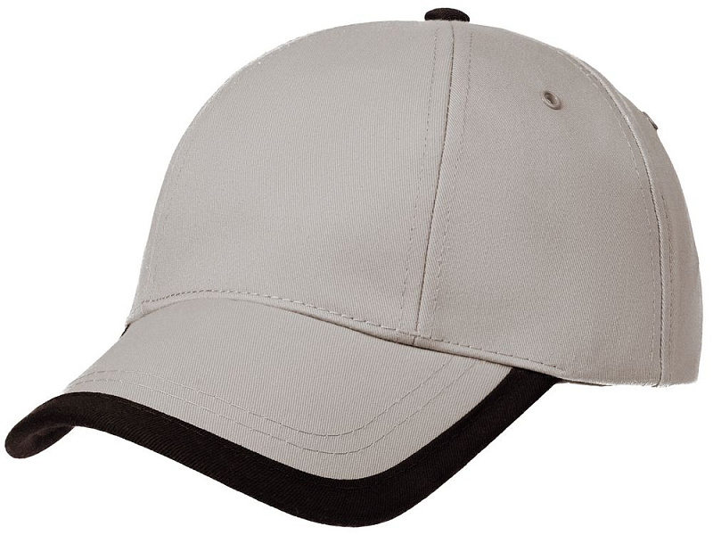 Бейсболка Honor, серая с черным кантом