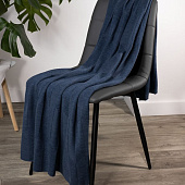 Плед Rombus, синий меланж (джинс)