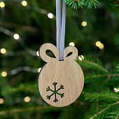 Деревянная подвеска Christmate, шар