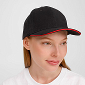 Бейсболка Buffalo, черная с красным