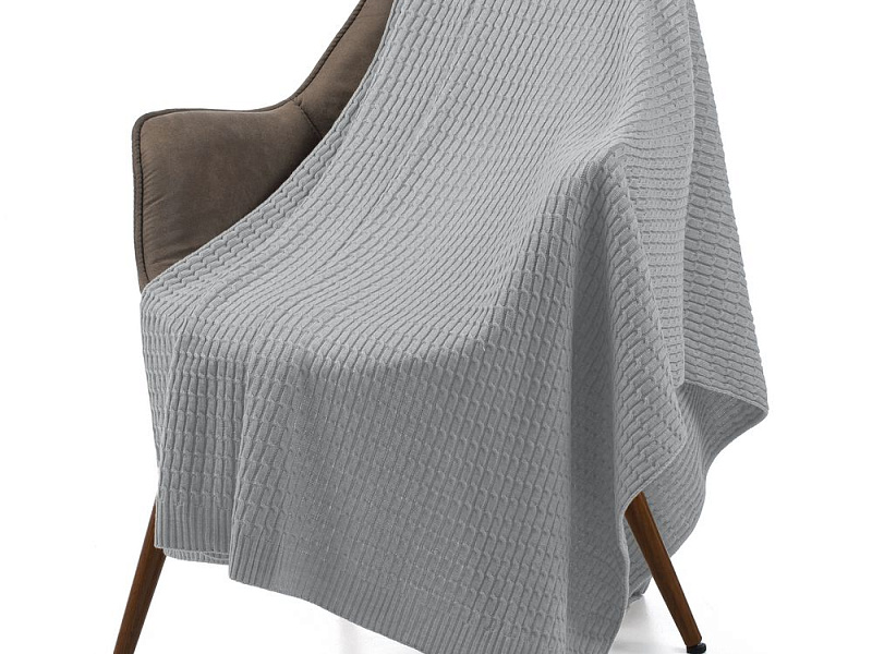 Плед Slumberland, серебристо-серый меланж