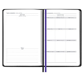 Ежедневник Alanis, недатированный, черный с фиолетовым