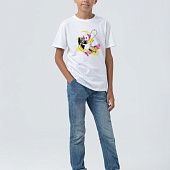 Футболка детская «Обними кота», белая