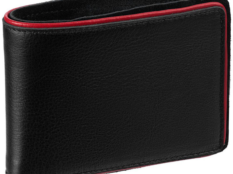 Кошелек Partinico, черный с красным