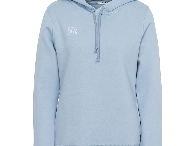 Худи с вышивкой женское Do Love, серо-голубое