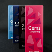 Термостакан Gems Black Sapphire, черный сапфир (синий)