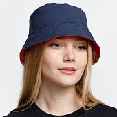 Панама Nylon двусторонняя, темно-синяя с красным