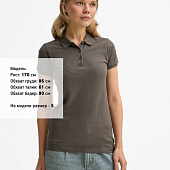 Рубашка поло женская Brandy Women, темно-серая с белым