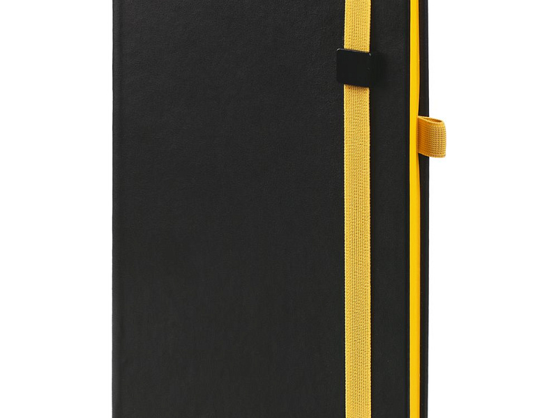 Ежедневник Ton Black, недатированный, черный с желтым