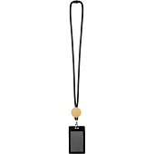 Шнурок для бейджа Tube Wood, черный