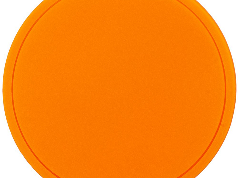 Лейбл из ПВХ Dzeta Round, L оранжевый неон