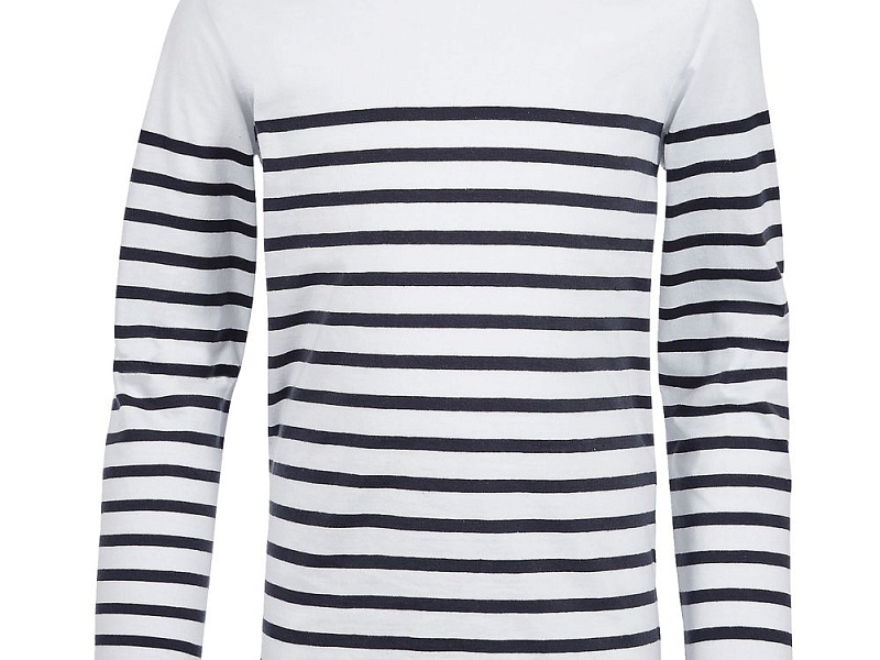 Футболка детская с длинным рукавом Matelot LSL Kids, белая с синим