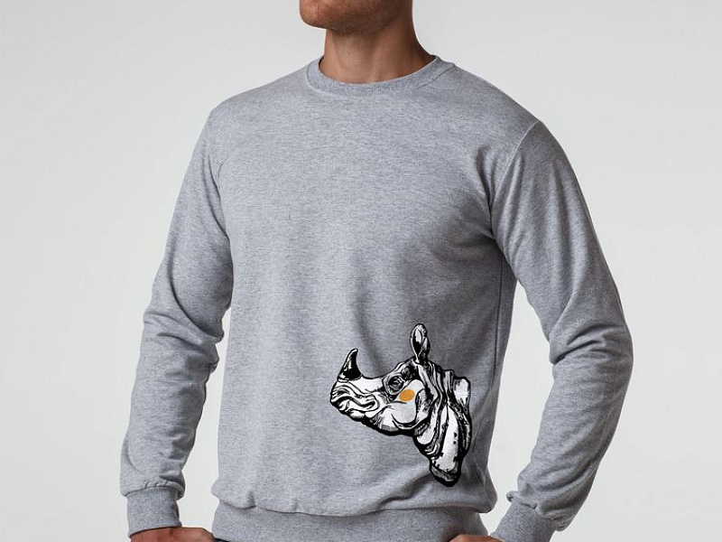 Толстовка NosoRock, серый меланж