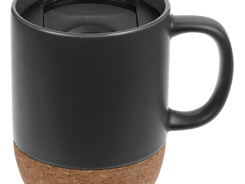 Кружка с пробковой подставкой Corky Walk, серая