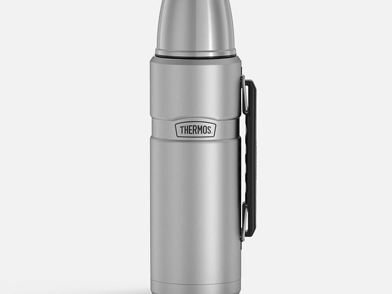 Термос King 1200, серебристый (стальной)