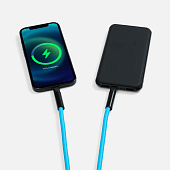 Кабель-ланьярд energyFlex Power Delivery 60 Вт, голубой