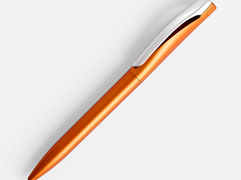 Ручка шариковая Pin Silver, оранжевый металлик