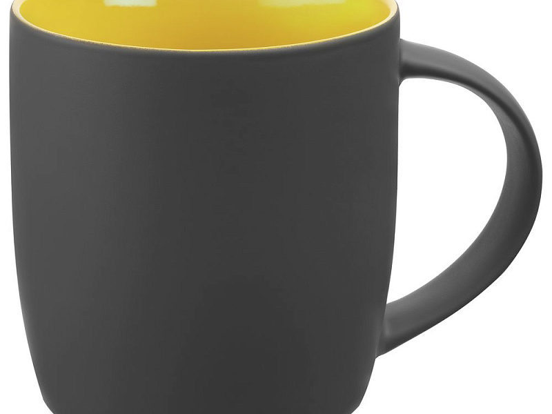 Кружка Surprise Touch с покрытием софт-тач, желтая