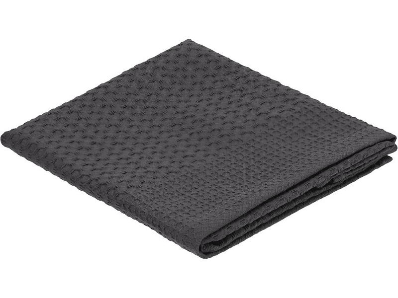 Полотенце вафельное «Деметра», малое, темно-серое