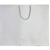 Пакет бумажный «Блеск», большой, серебристый