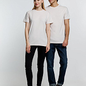 Футболка унисекс T-Bolka 160, молочно-белая