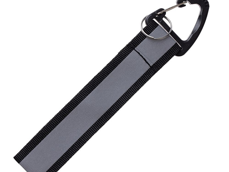 Светоотражающий брелок Flashline, серый с черным