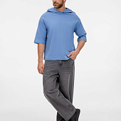 Футболка оверсайз унисекс с капюшоном Neofit, синяя