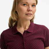 Рубашка поло женская Brandy Women, бордовая с белым