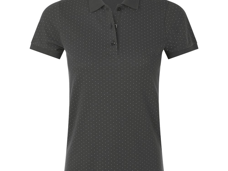 Рубашка поло женская Brandy Women, темно-серая с белым