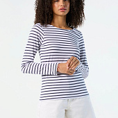 Футболка женская Marine Women, белая с темно-синим