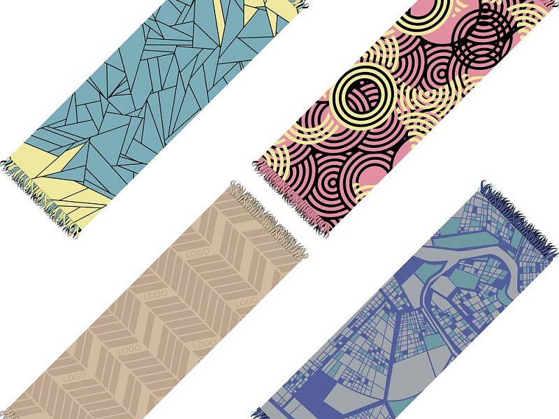 Палантин с бахромой на заказ Rinn Fint, акрил