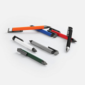 Ручка шариковая Standic с подставкой для телефона, белая