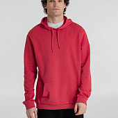 Толстовка с капюшоном унисекс Hoodie, красный меланж