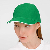 Бейсболка Buffalo, ярко-зеленая с белым