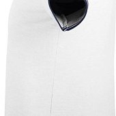 Рубашка поло женская Pasadena Women 200 с контрастной отделкой, белая с синим