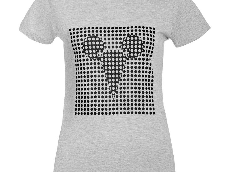 Футболка женская Optical Mouse, серый меланж