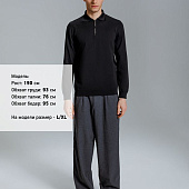 Рубашка поло мужская с длинным рукавом Terrazzo, черная