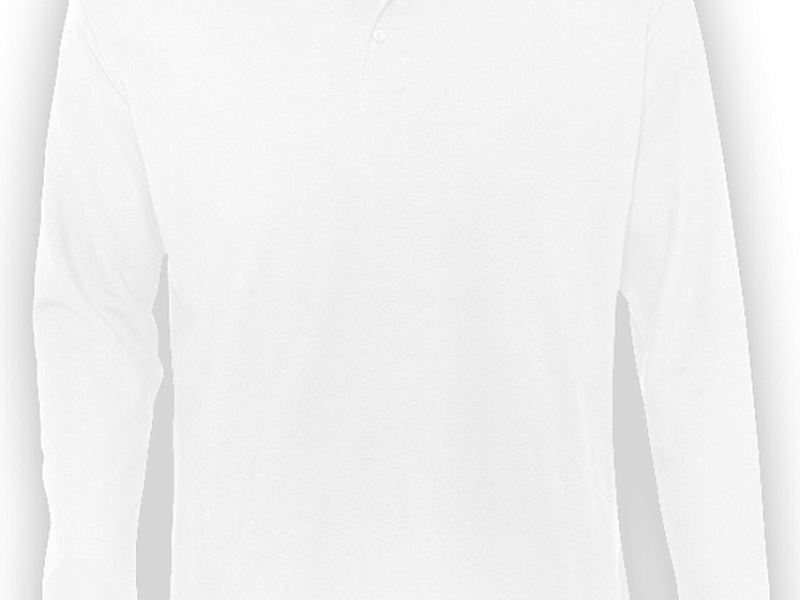 Рубашка поло мужская с длинным рукавом Star 170, белая