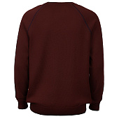 Джемпер Stitch с контрастной отделкой, бордовый с синим