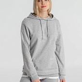 Толстовка с капюшоном унисекс Hoodie, серый меланж