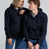Толстовка на молнии с капюшоном Siverga Heavy 2.0, темно-синяя
