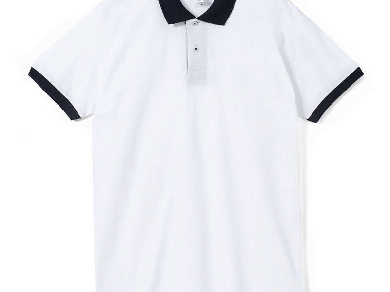 Рубашка поло Prince 190, белая с темно-синим