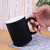 Кружка Promo Soft с покрытием софт-тач, черная