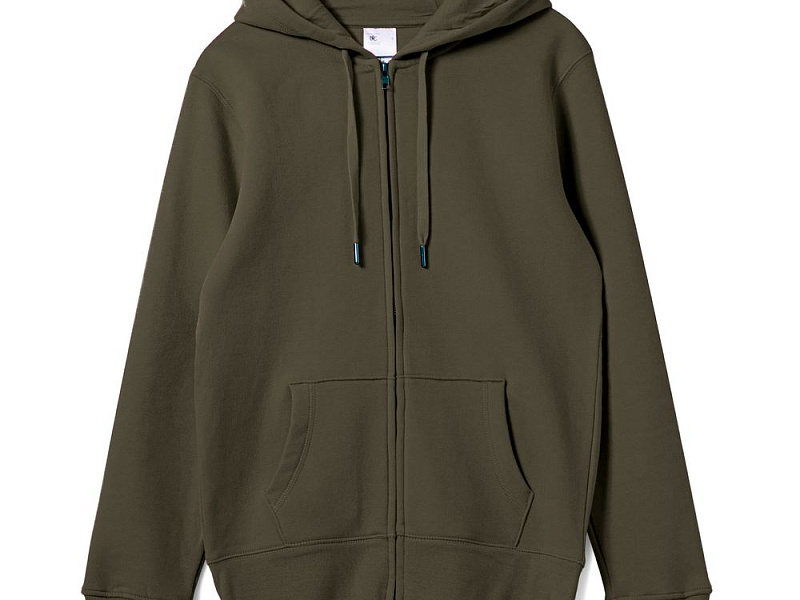 Толстовка на молнии с капюшоном унисекс King, хаки