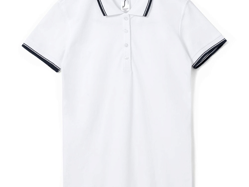 Рубашка поло женская Practice Women 270, белая с темно-синим