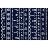 Плед Elnik, синий с молочно-белым