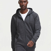 Толстовка мужская на молнии с капюшоном Seven Men, серый меланж